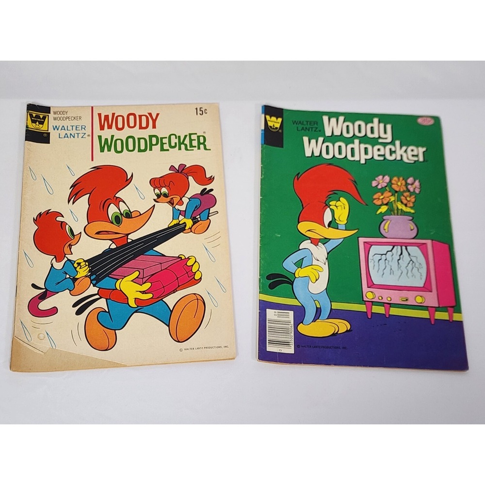 Woody Woodpecker Comics - Lot of 2 - Whitman No. 124 1972 & No. 170 Sept 1978